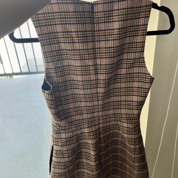 Wool Plaid Skirt Overlay Romper - Picture 3 of 4